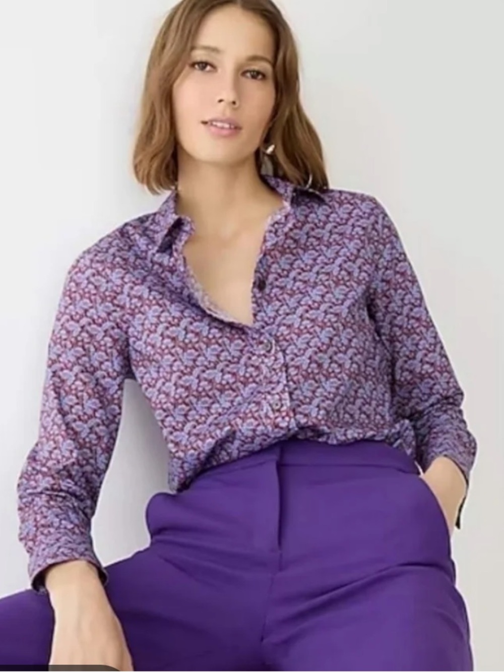 J. Crew Slim-fit shirt in Liberty Toutouayette fabric size 8